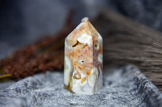 Rosa Ametist med Crazy Lace Agat & Blomstergat - torn