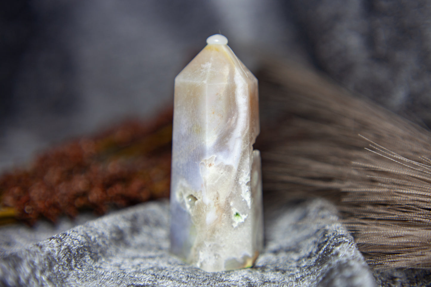 Rosa Ametist med Blomsteragat - torn C