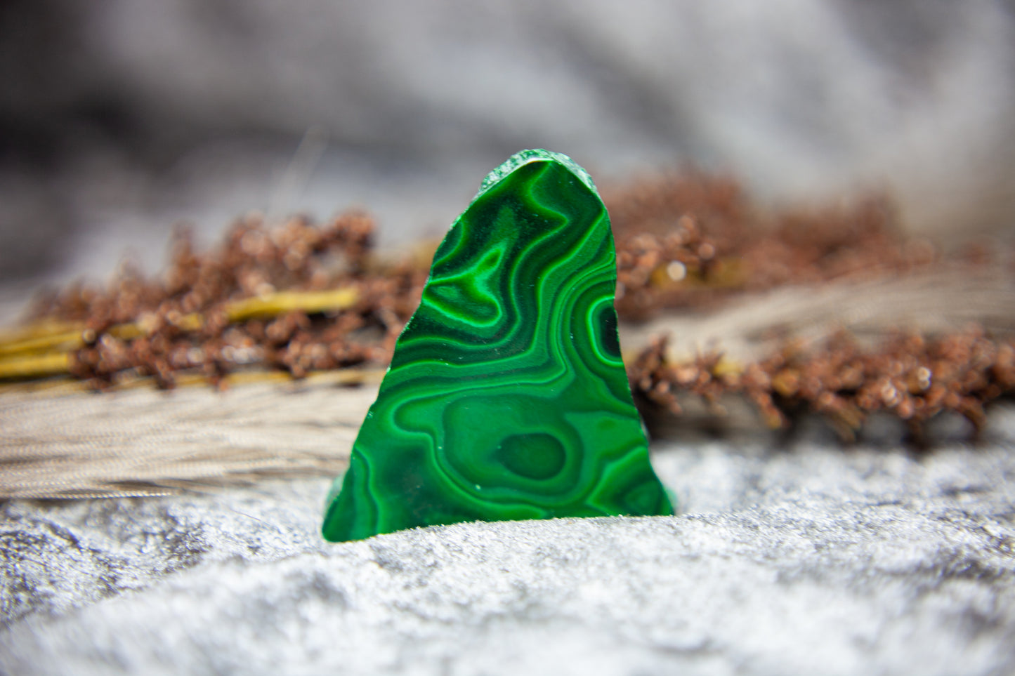 Malakit - stående slab 1