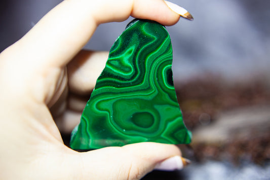 Malakit - stående slab 1