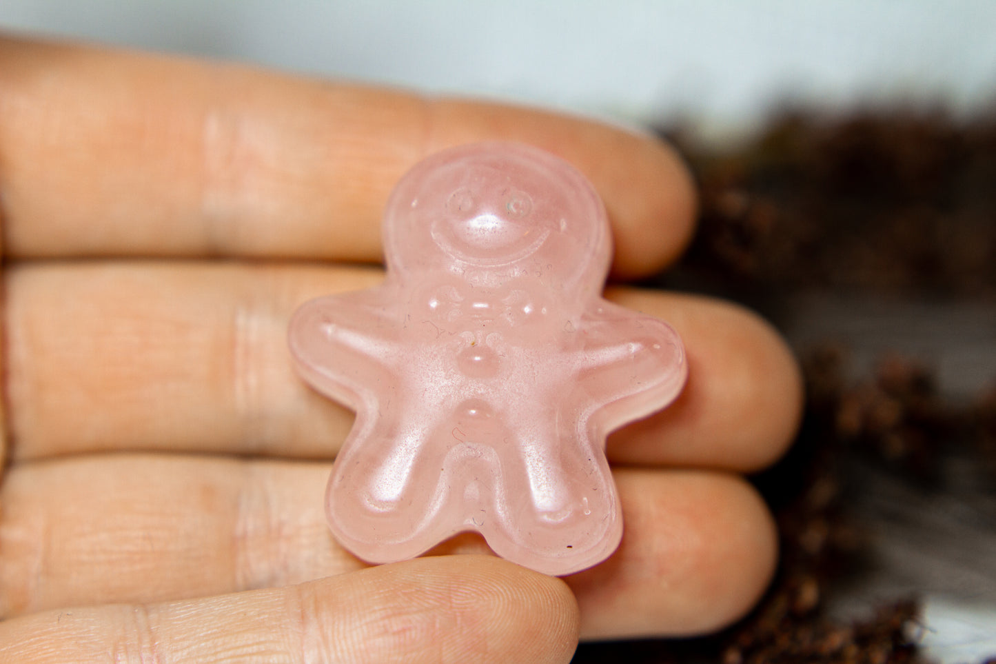 Rosenkvarts - Pepparkaksgubbe đȘ