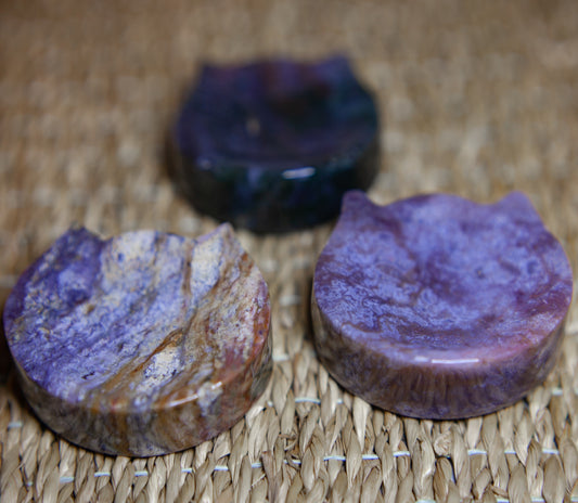 Mossagat/Ocean Jaspis - skål katt