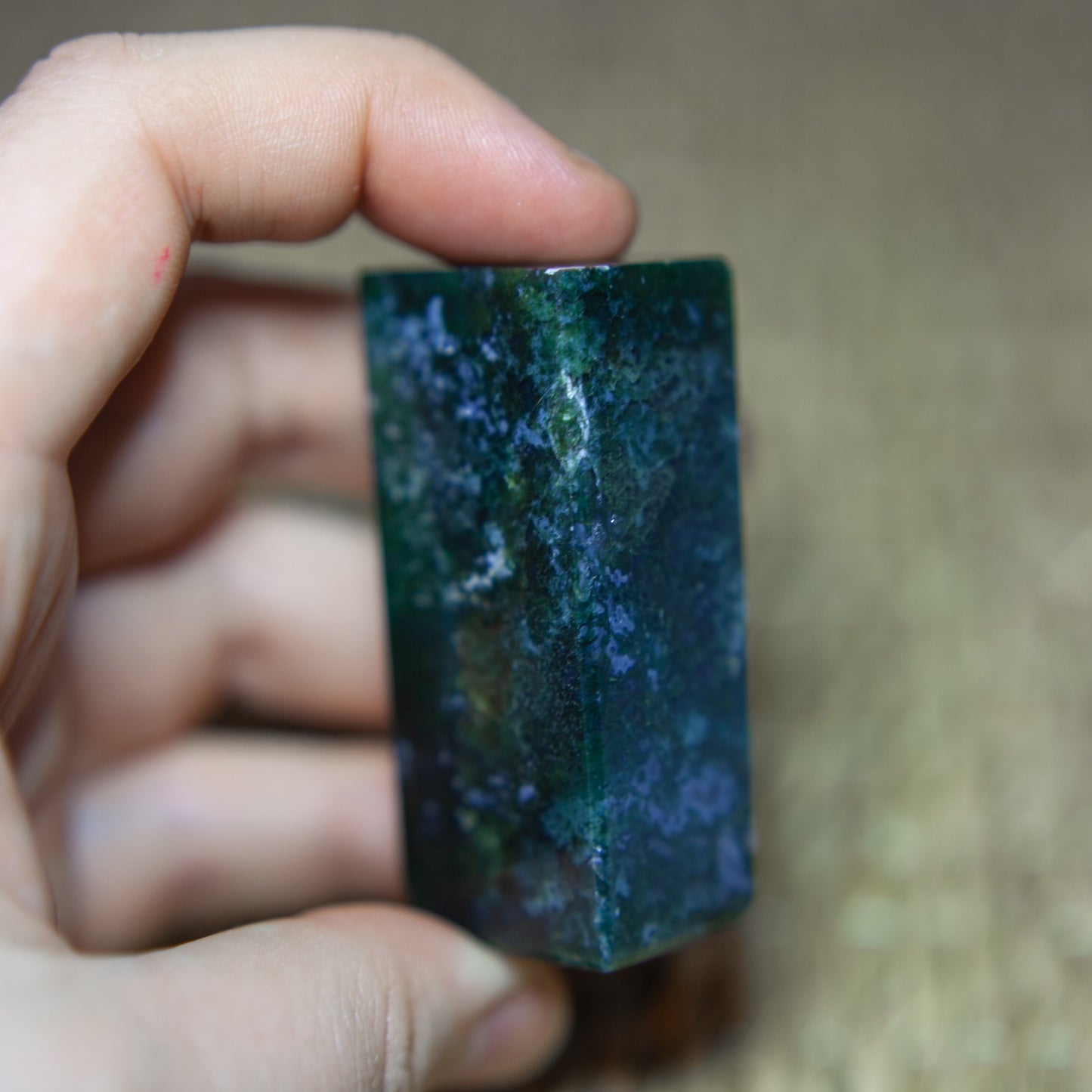 Moss Agate - freeform rectangular blocks