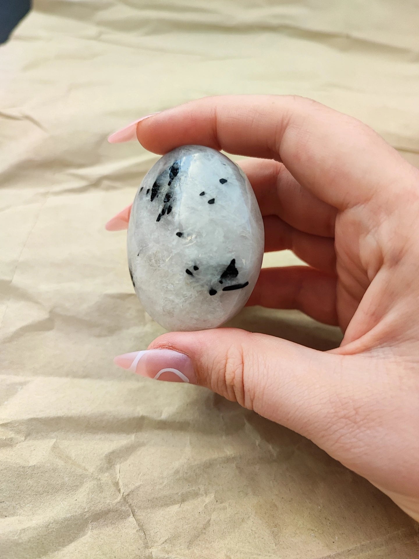 Svart turmalin i kvarts - palmstone