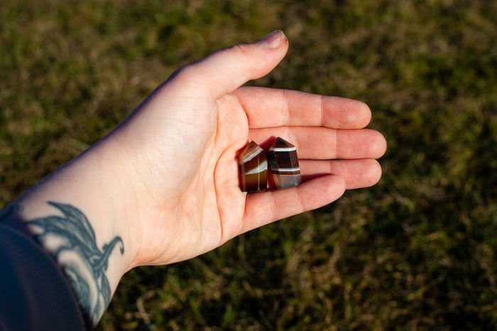 Banded carnelian - mini points