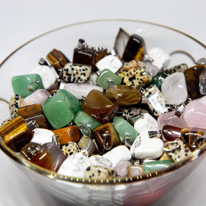 Kristallberlock med silverhänge