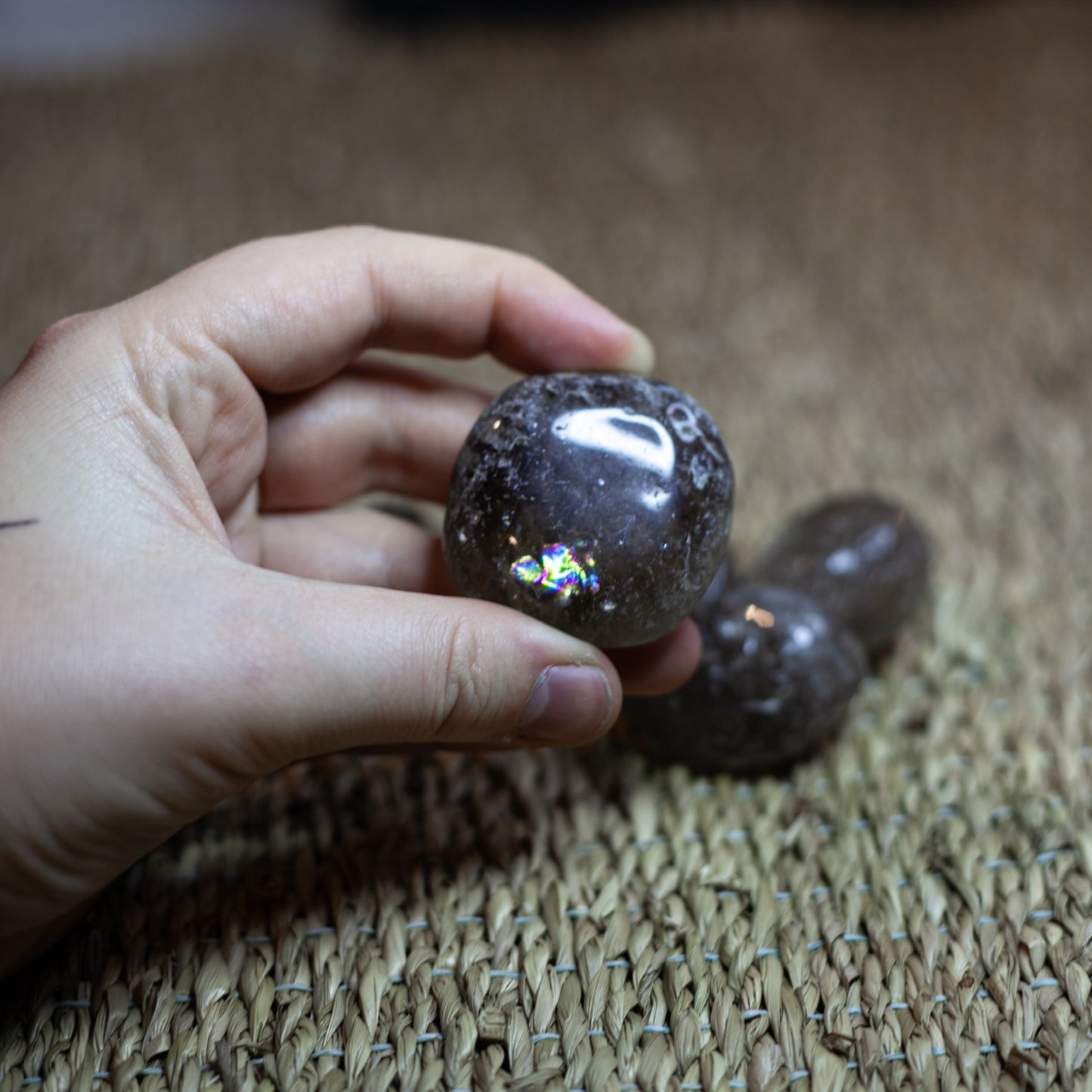 Smoky quartz - large tumbled high quality