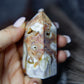 Pink Amethyst with Crazy Lace Agate &amp; Blomstergat - towers