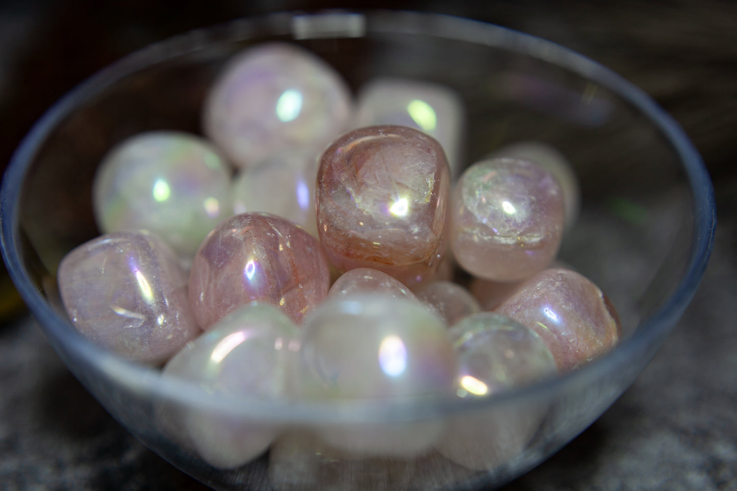 Aura Rose Quartz - tumbled