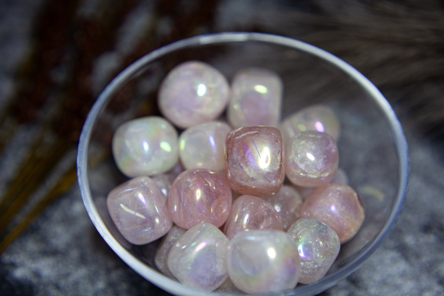 Aura Rose Quartz - tumbled