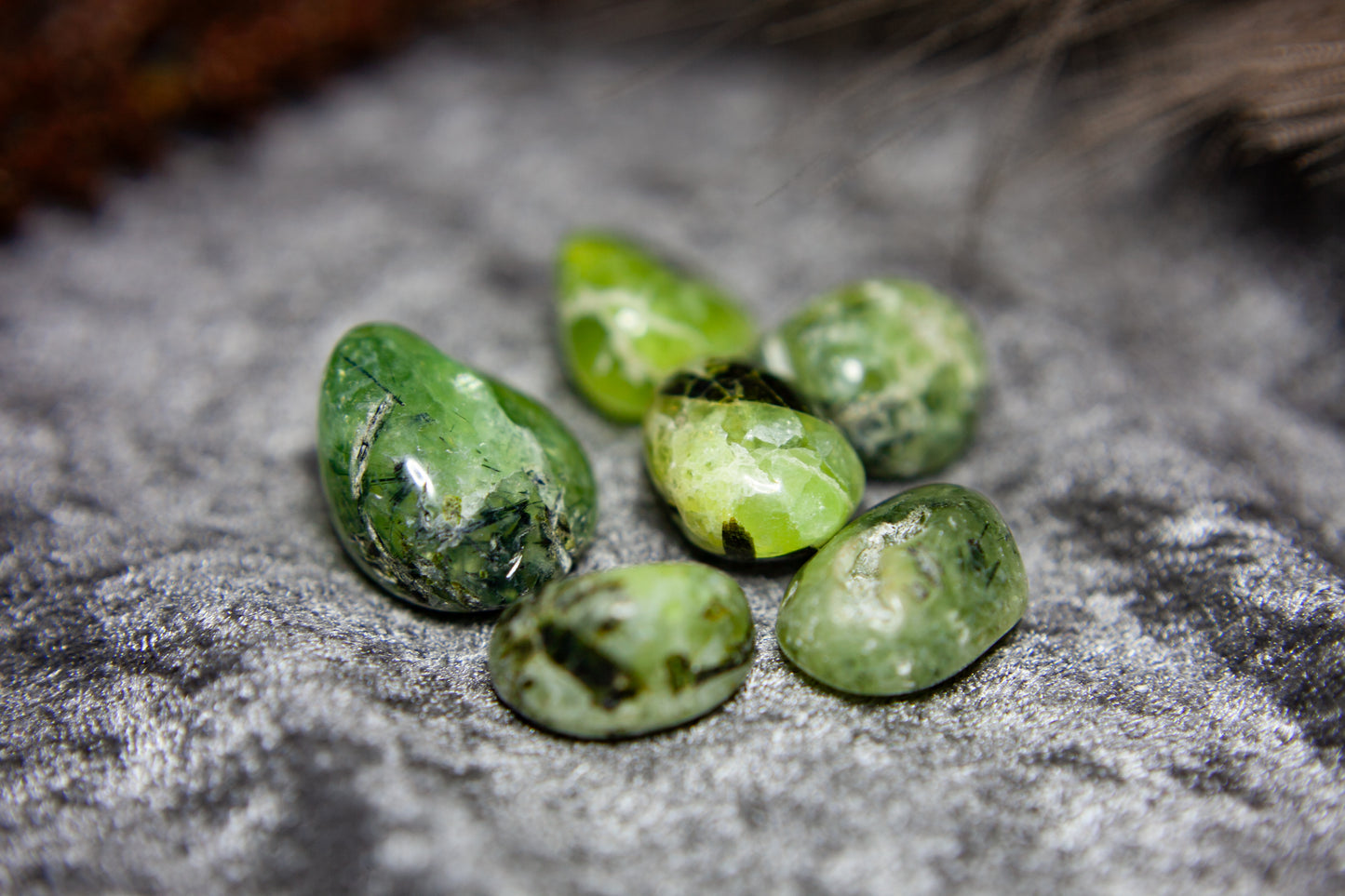 Prehnite - tumbled