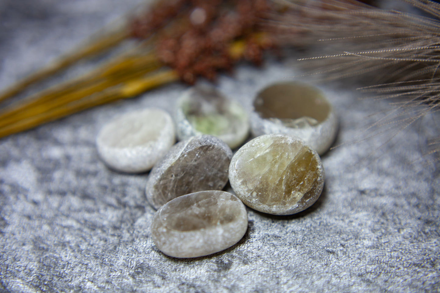 Smoky quartz (light) with citrine - Ema Egg