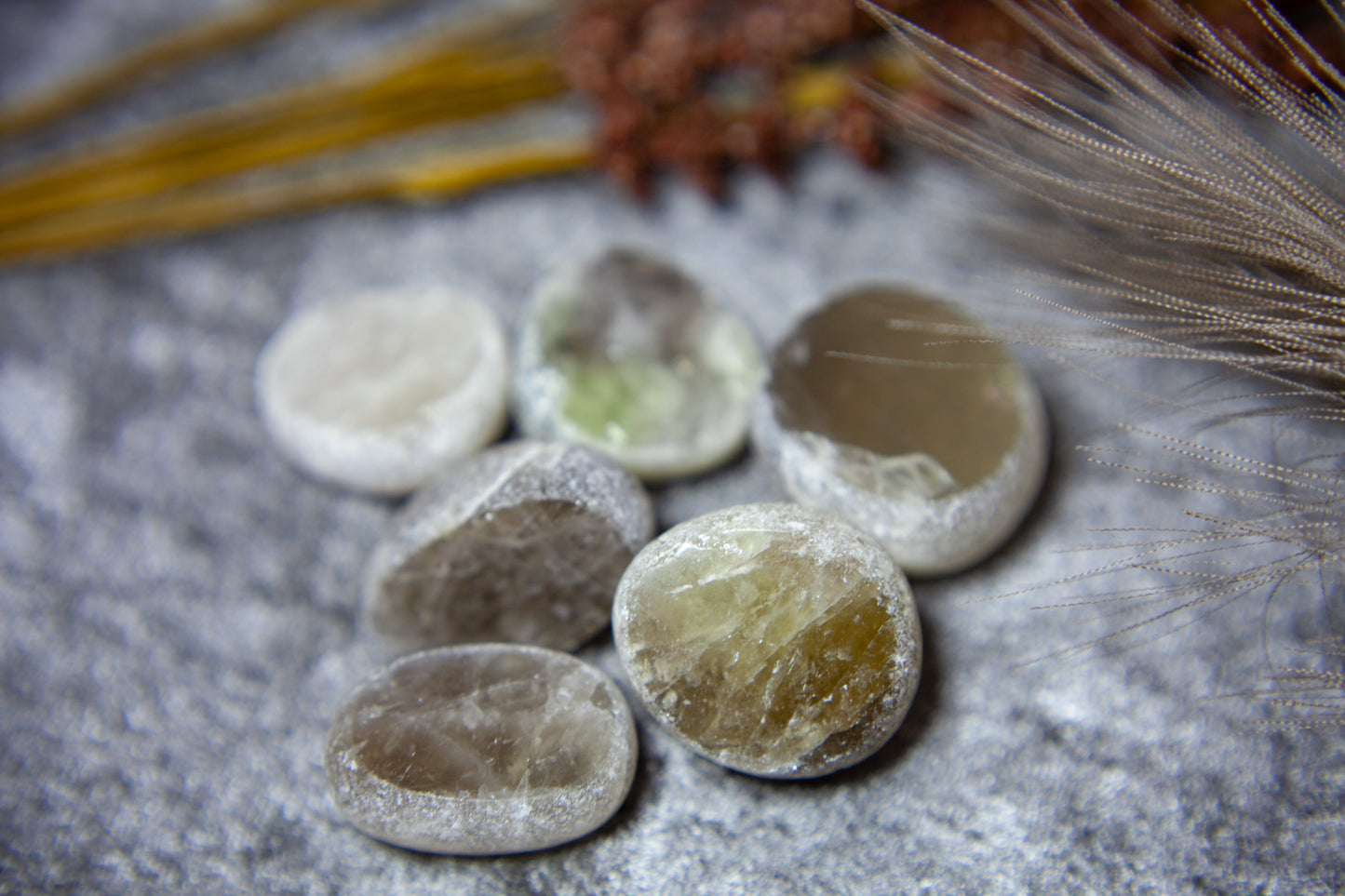 Smoky quartz (light) with citrine - Ema Egg