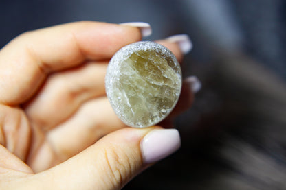 Smoky quartz (light) with citrine - Ema Egg