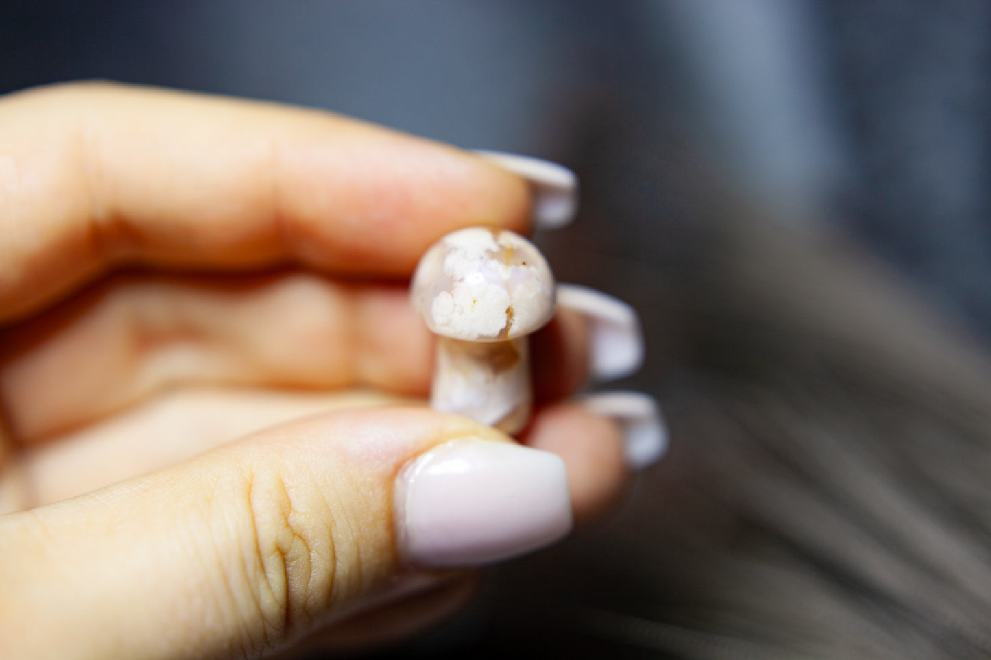 Flower Agate - mini mushrooms (wider)