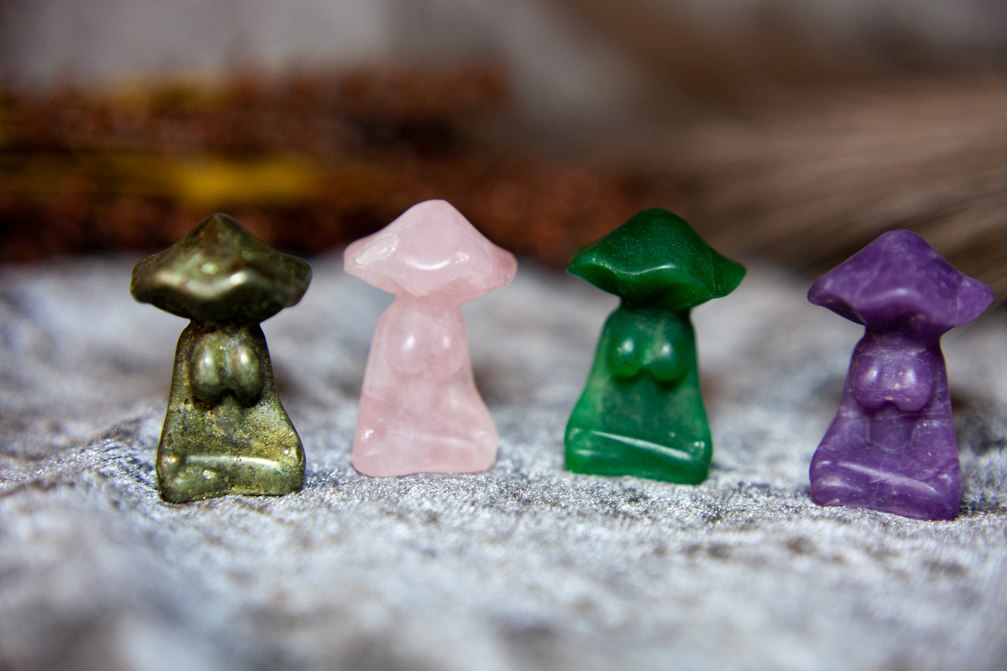 Sitting mushroom goddess