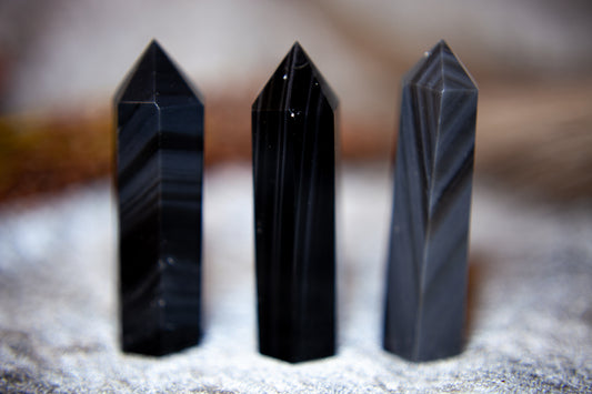 Silver Rainbow Obsidian - point