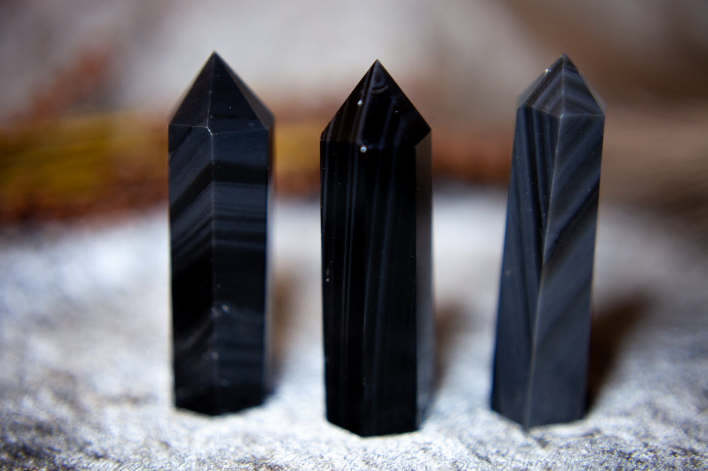 Silver Rainbow Obsidian - point