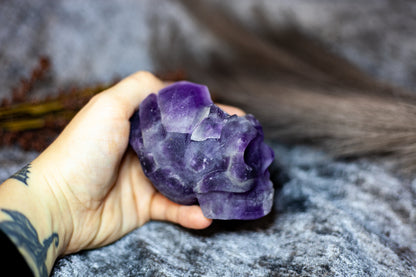 Ametist - stor döskalle kluster 1