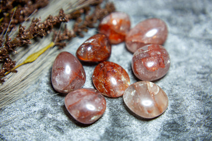 Röd Golden Healer/Hematoid - trumlad