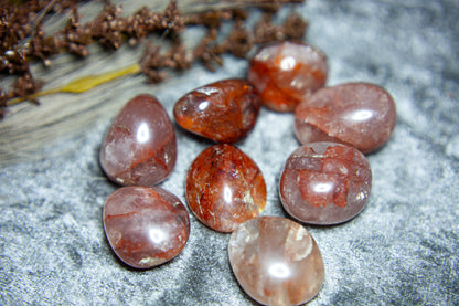 Röd Golden Healer/Hematoid - trumlad