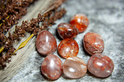 Röd Golden Healer/Hematoid - trumlad