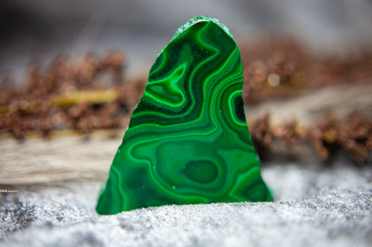 Malakit - stående slab 1