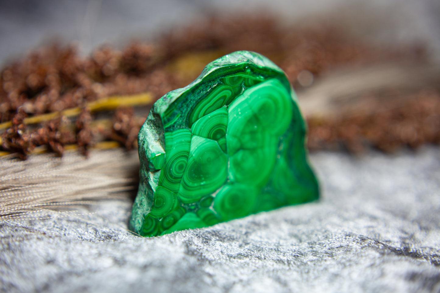 Malachite - standing slab