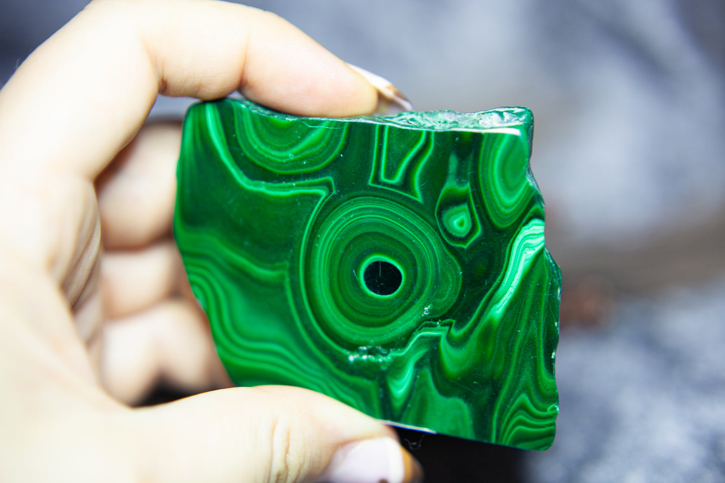 Malachite - standing slab