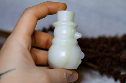 Vit Jade - Stor Snögubbe ☃︎