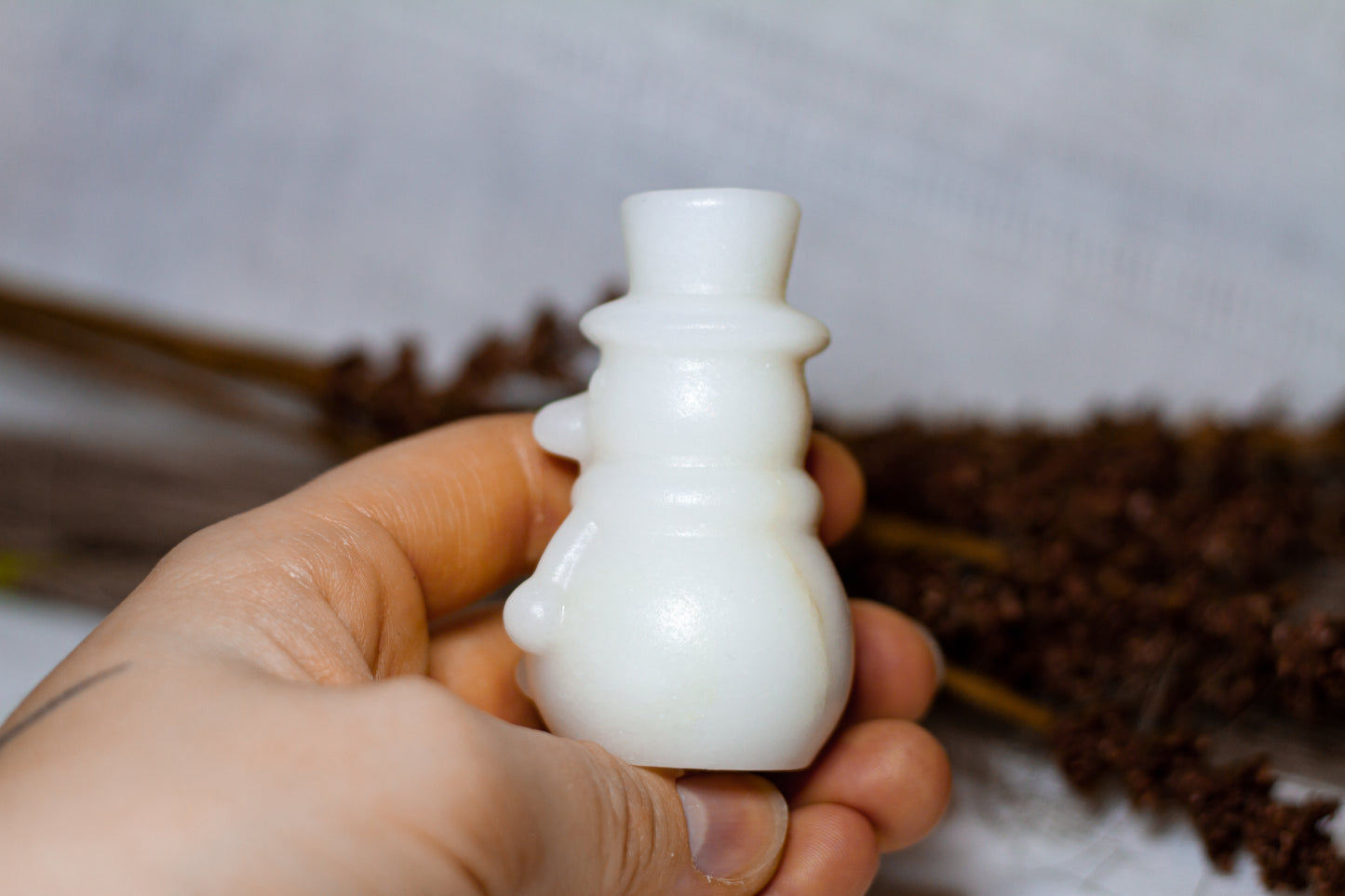 Vit Jade - Stor Snögubbe ☃︎