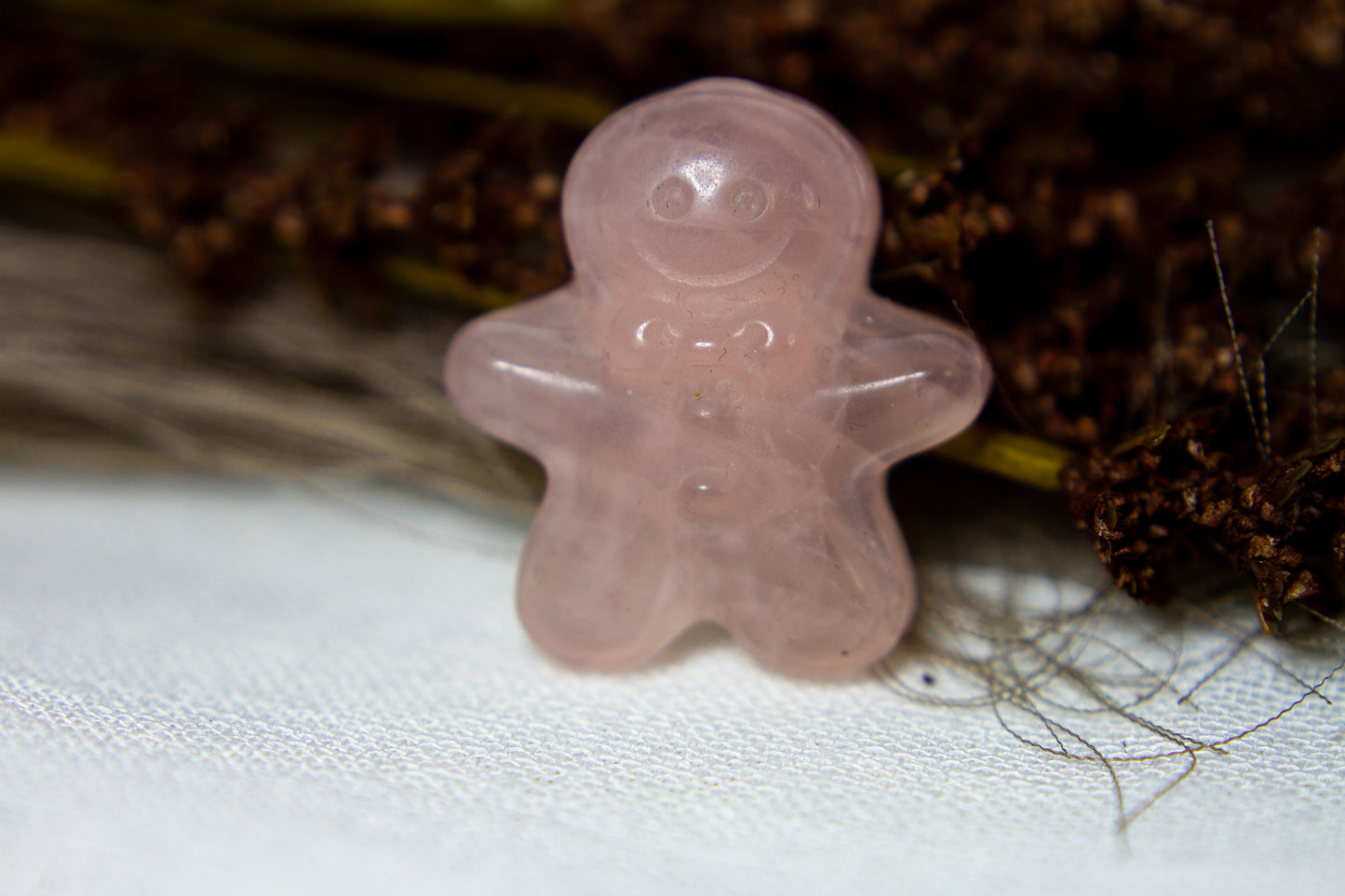 Rosenkvarts - Pepparkaksgubbe 𐀪