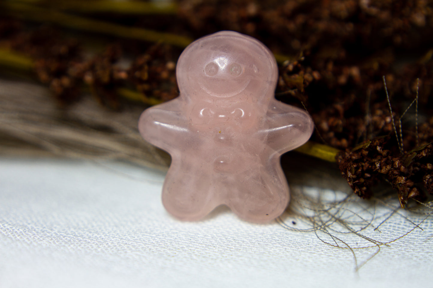 Rosenkvarts - Pepparkaksgubbe 𐀪