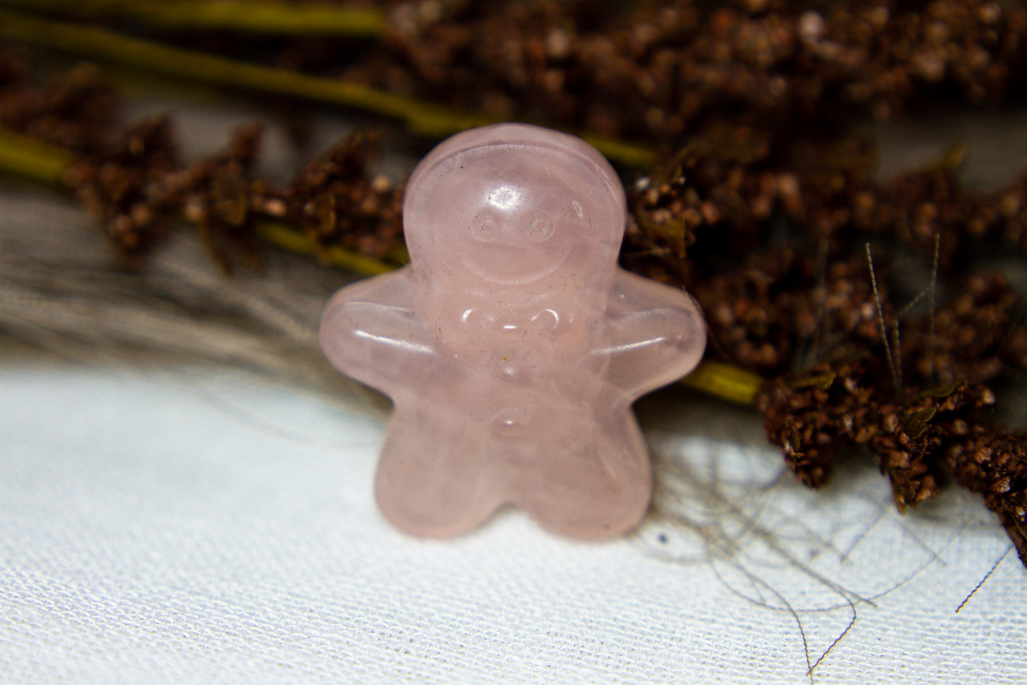 Rosenkvarts - Pepparkaksgubbe 𐀪