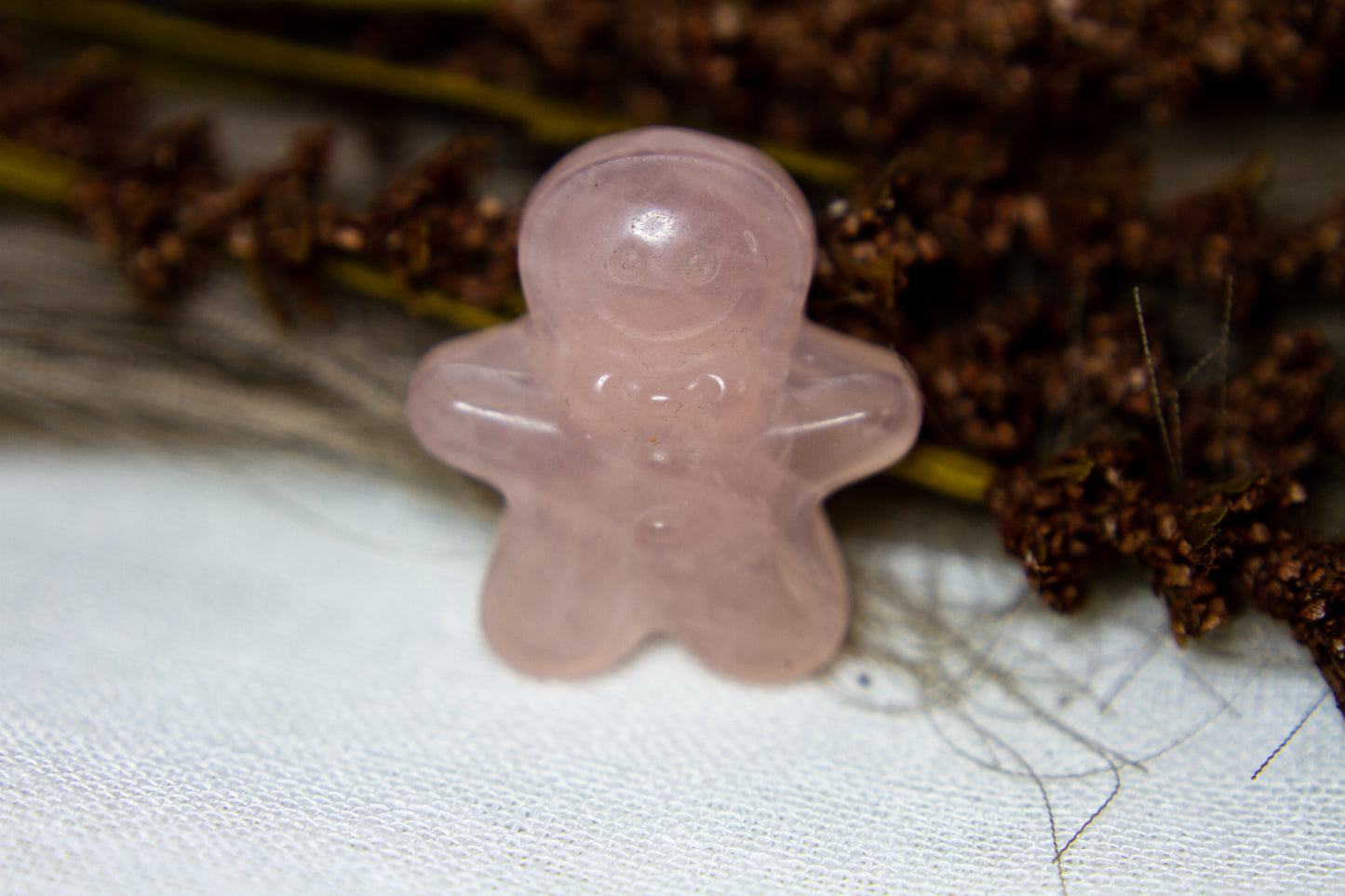 Rosenkvarts - Pepparkaksgubbe 𐀪