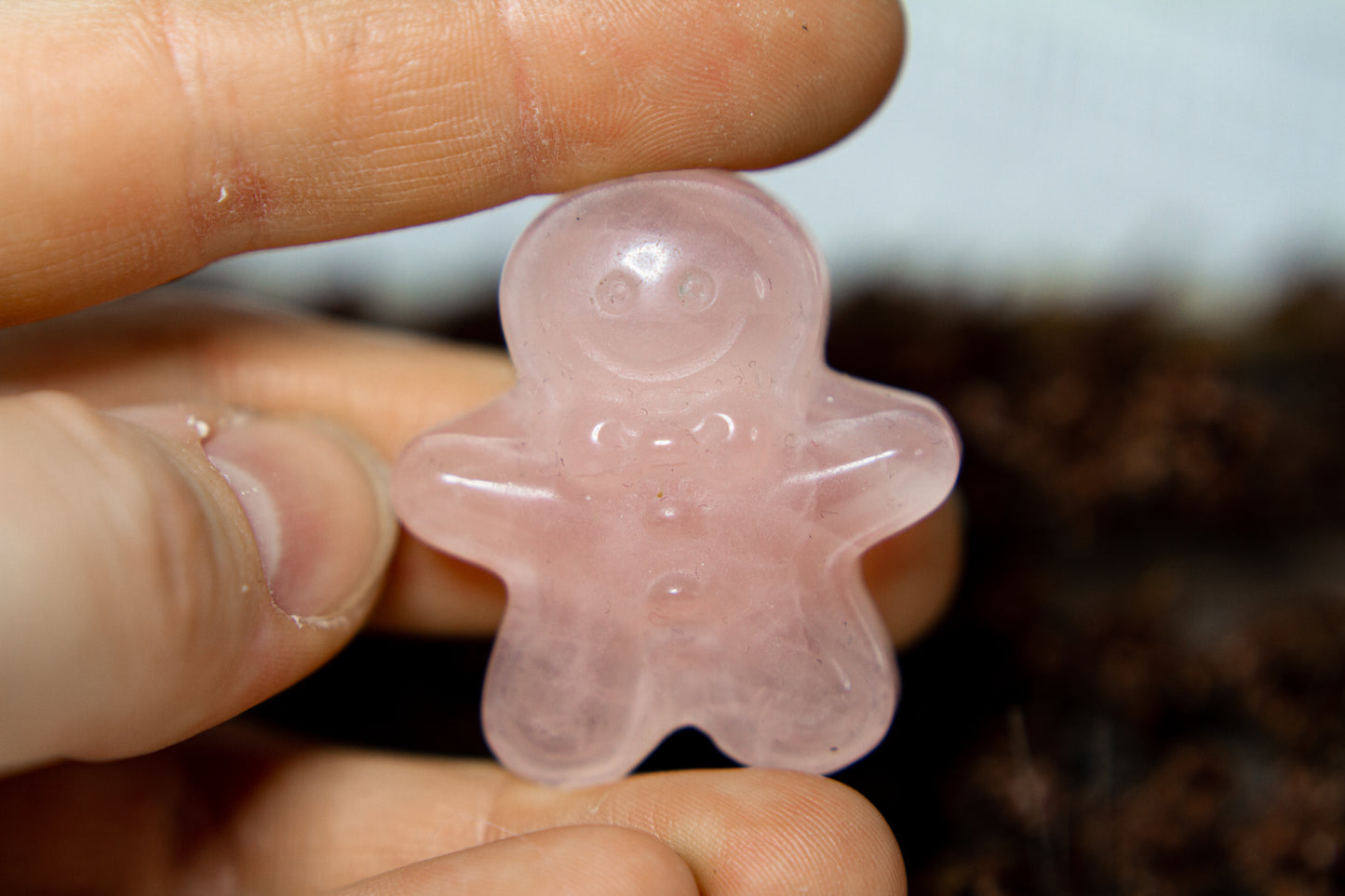 Rosenkvarts - Pepparkaksgubbe 𐀪