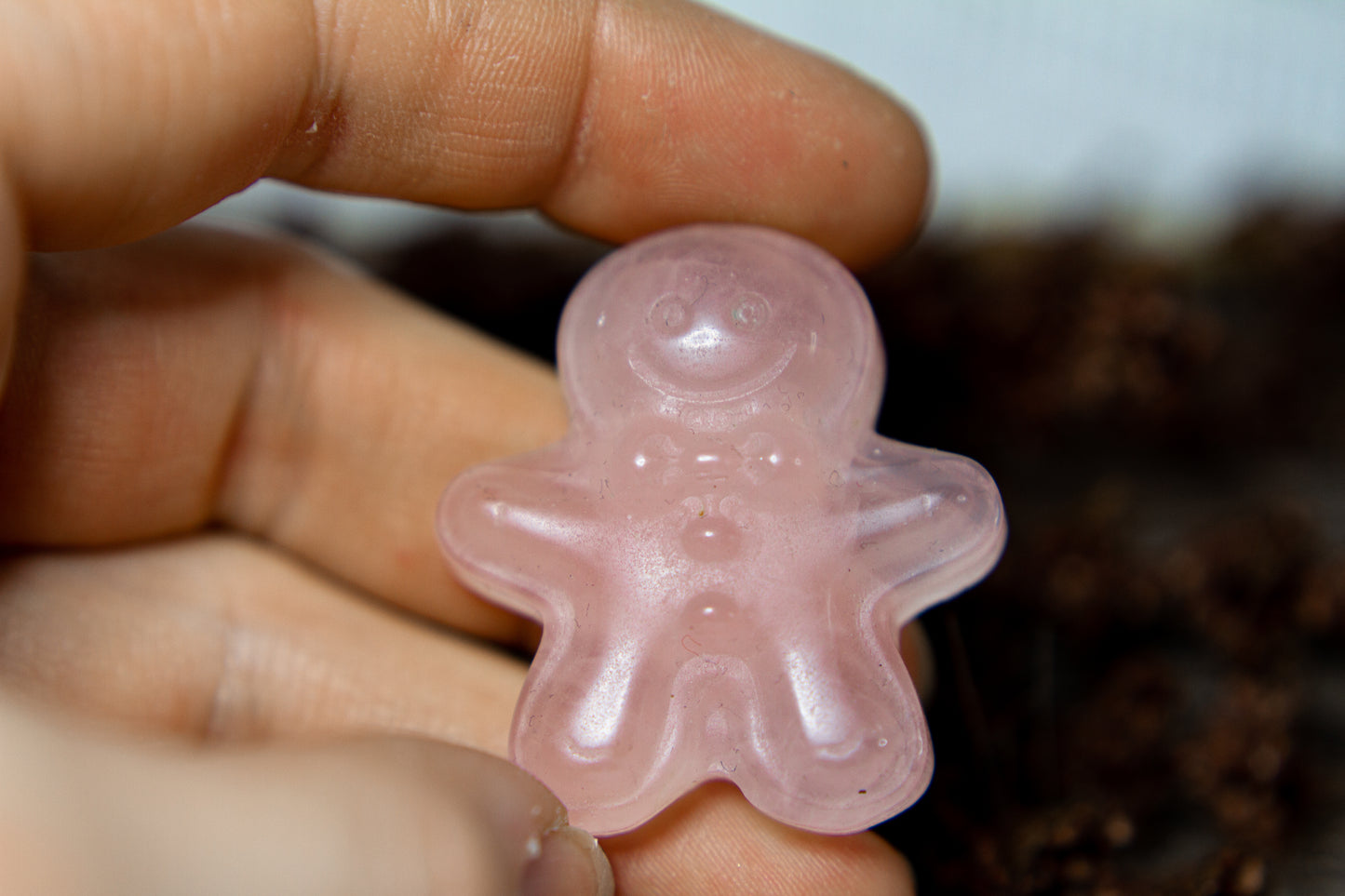 Rosenkvarts - Pepparkaksgubbe 𐀪