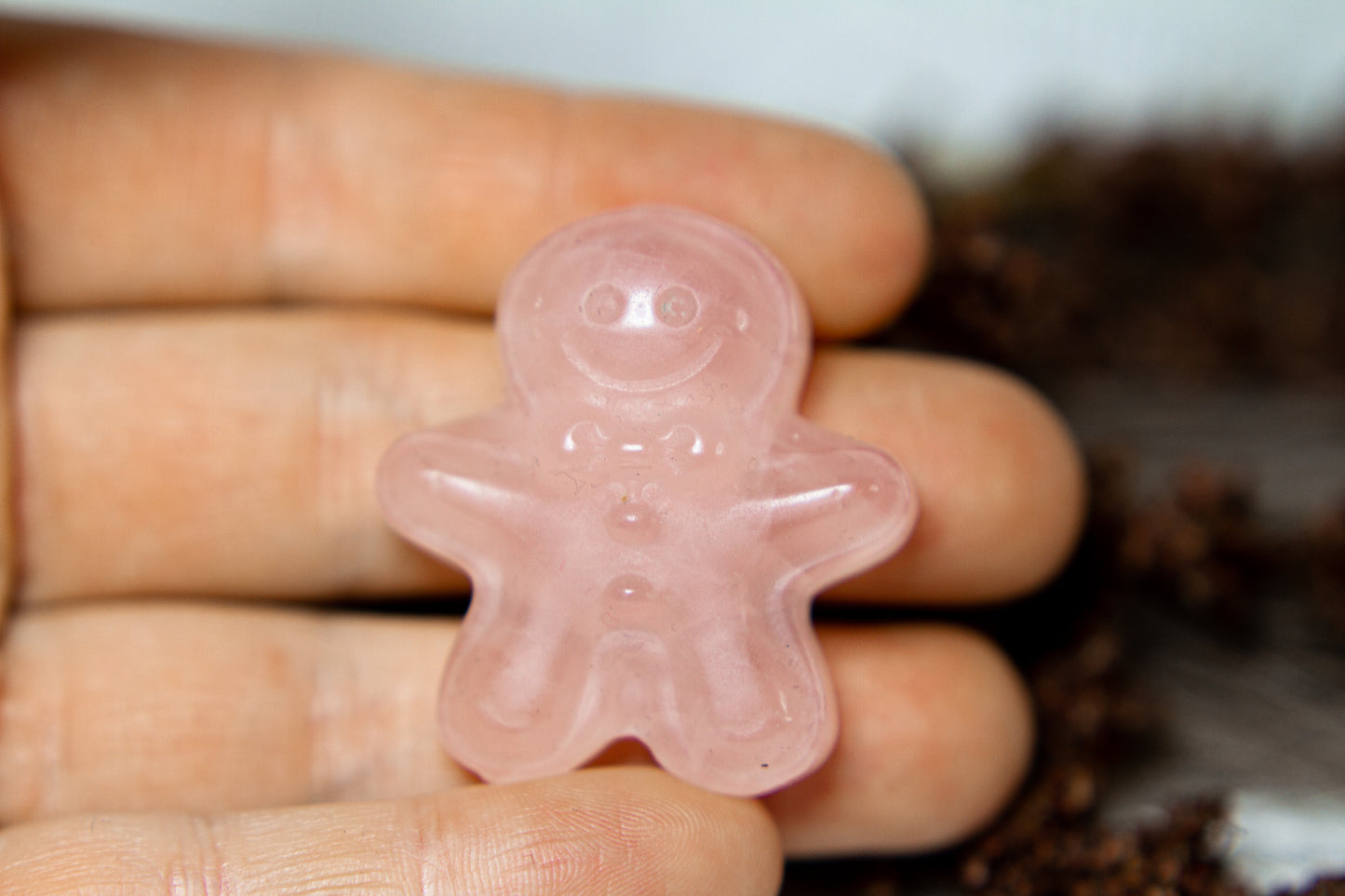 Rosenkvarts - Pepparkaksgubbe 𐀪