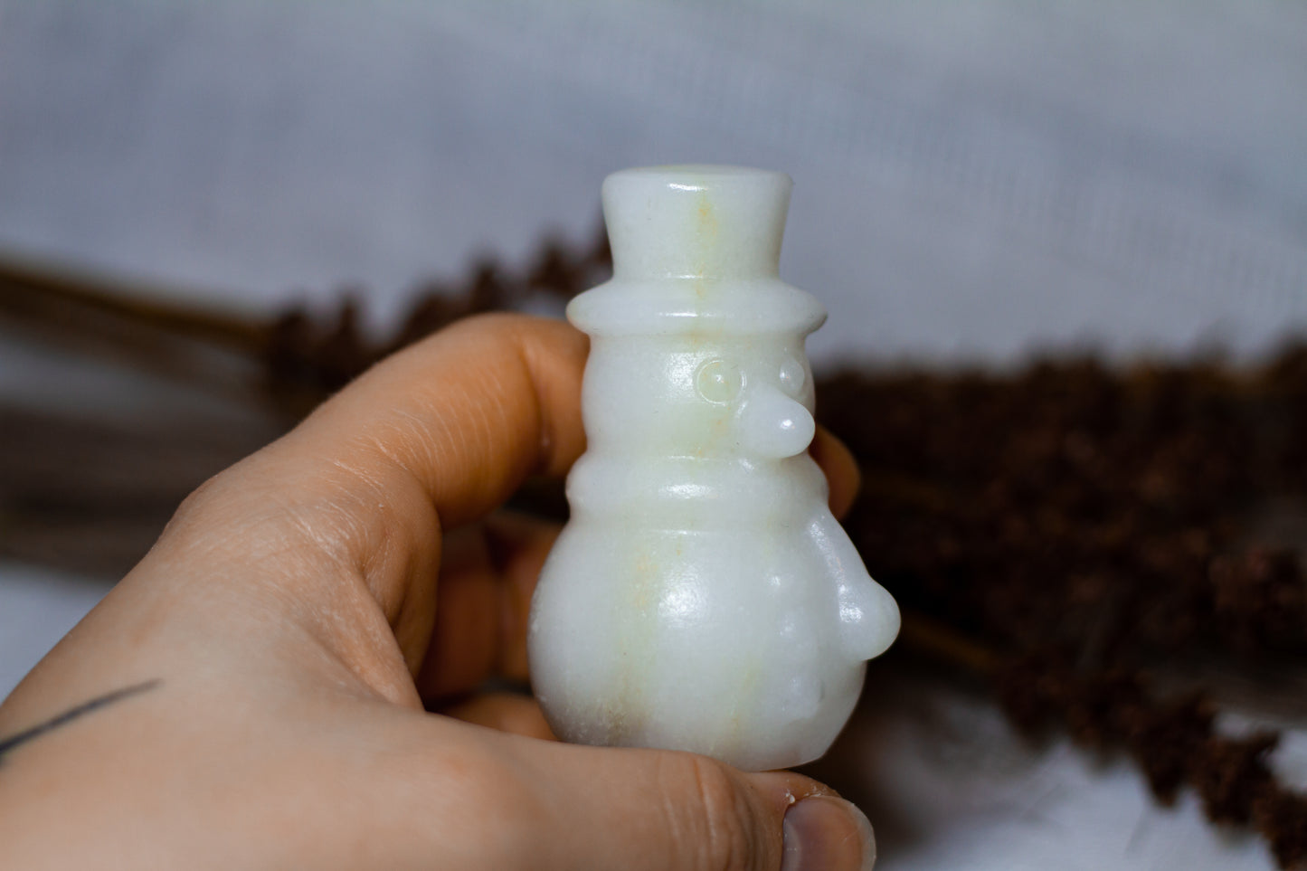 Vit Jade - Stor Snögubbe ☃︎