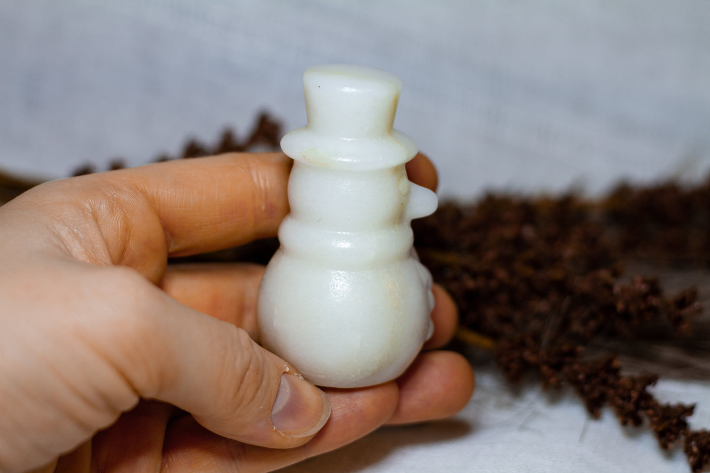 Vit Jade - Stor Snögubbe ☃︎