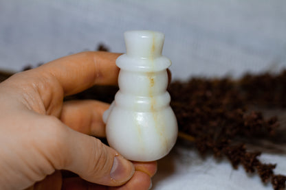 Vit Jade - Stor Snögubbe ☃︎