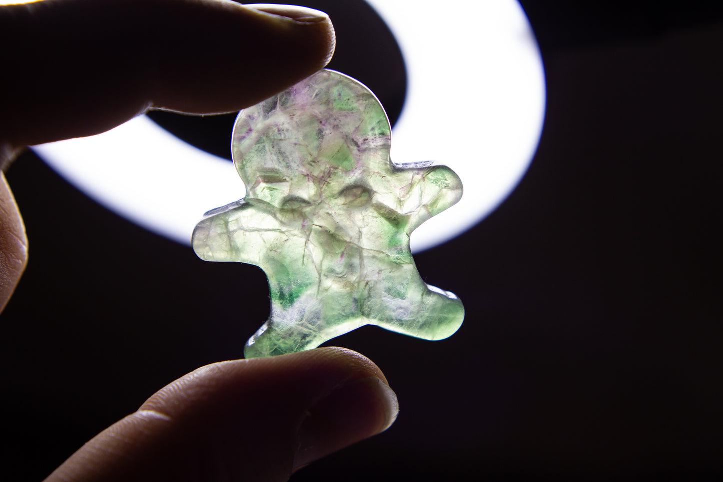 Regnbågsfluorit - Pepparkaksgubbe 𐀪