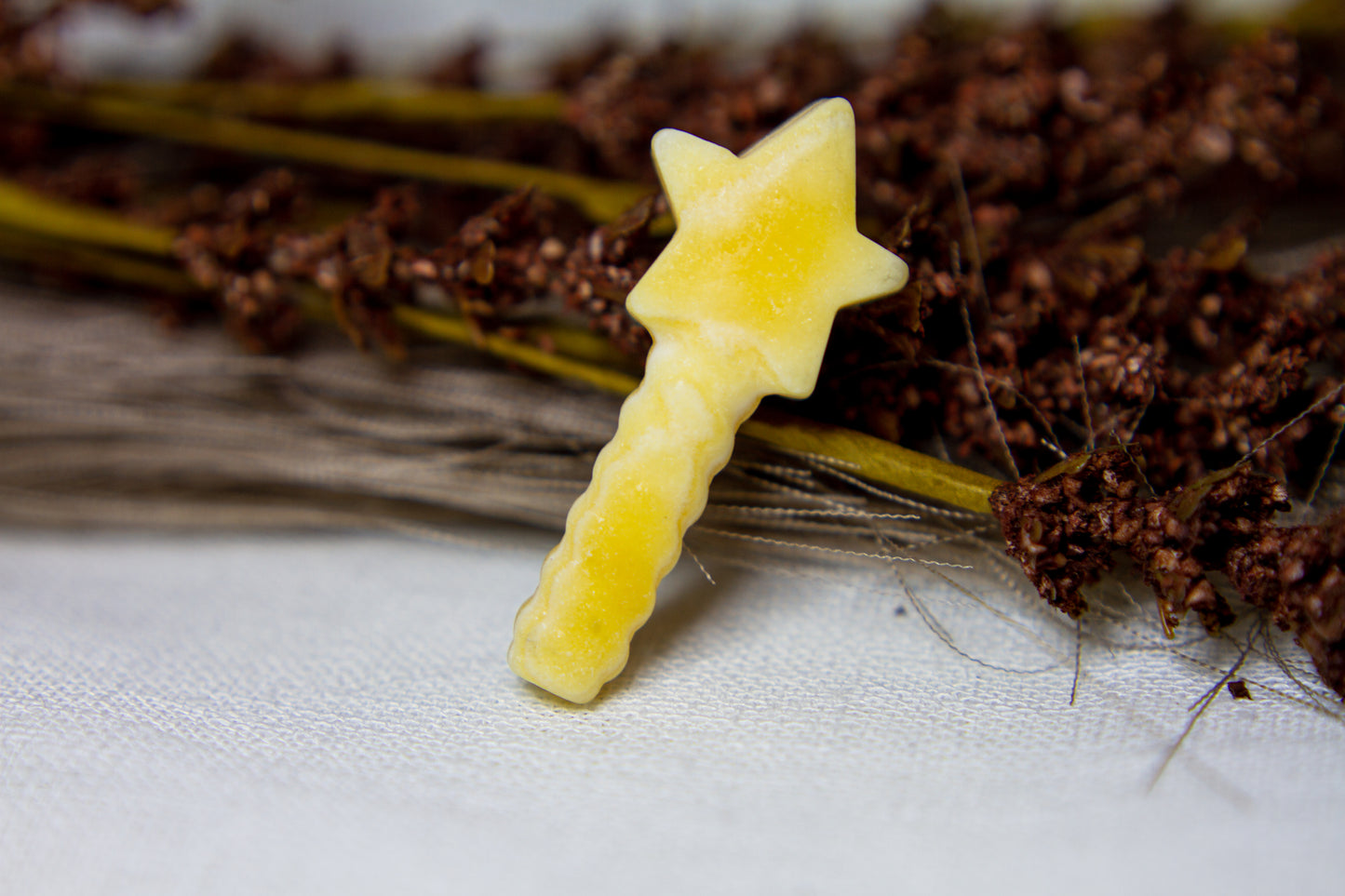 Bandad Orange Kalcit - Trollstav ✩