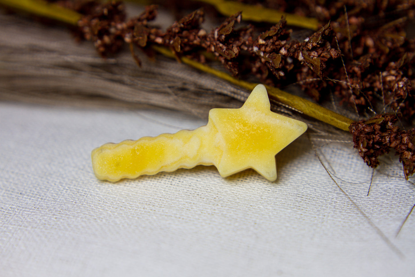 Bandad Orange Kalcit - Trollstav ✩