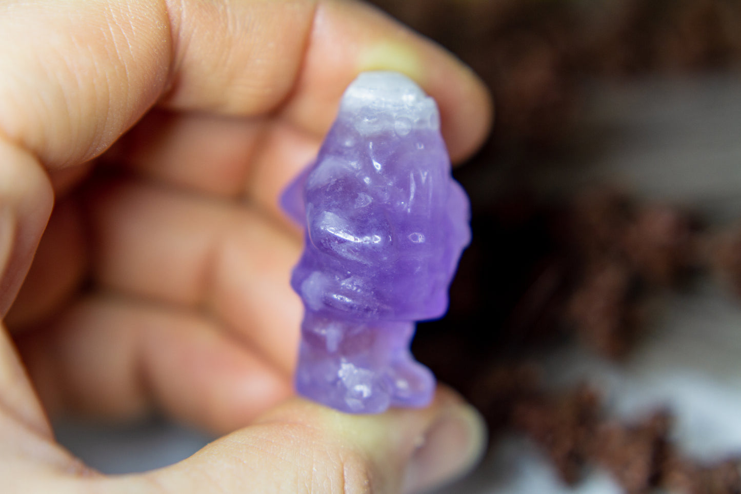 Lila Fluorit - Jultomte 𖠋