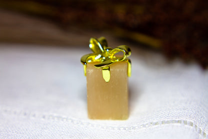 Orange Selenit - Julklapp med Guldrosett 𐙚