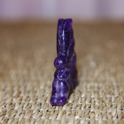 Lepidolite - seated fairy