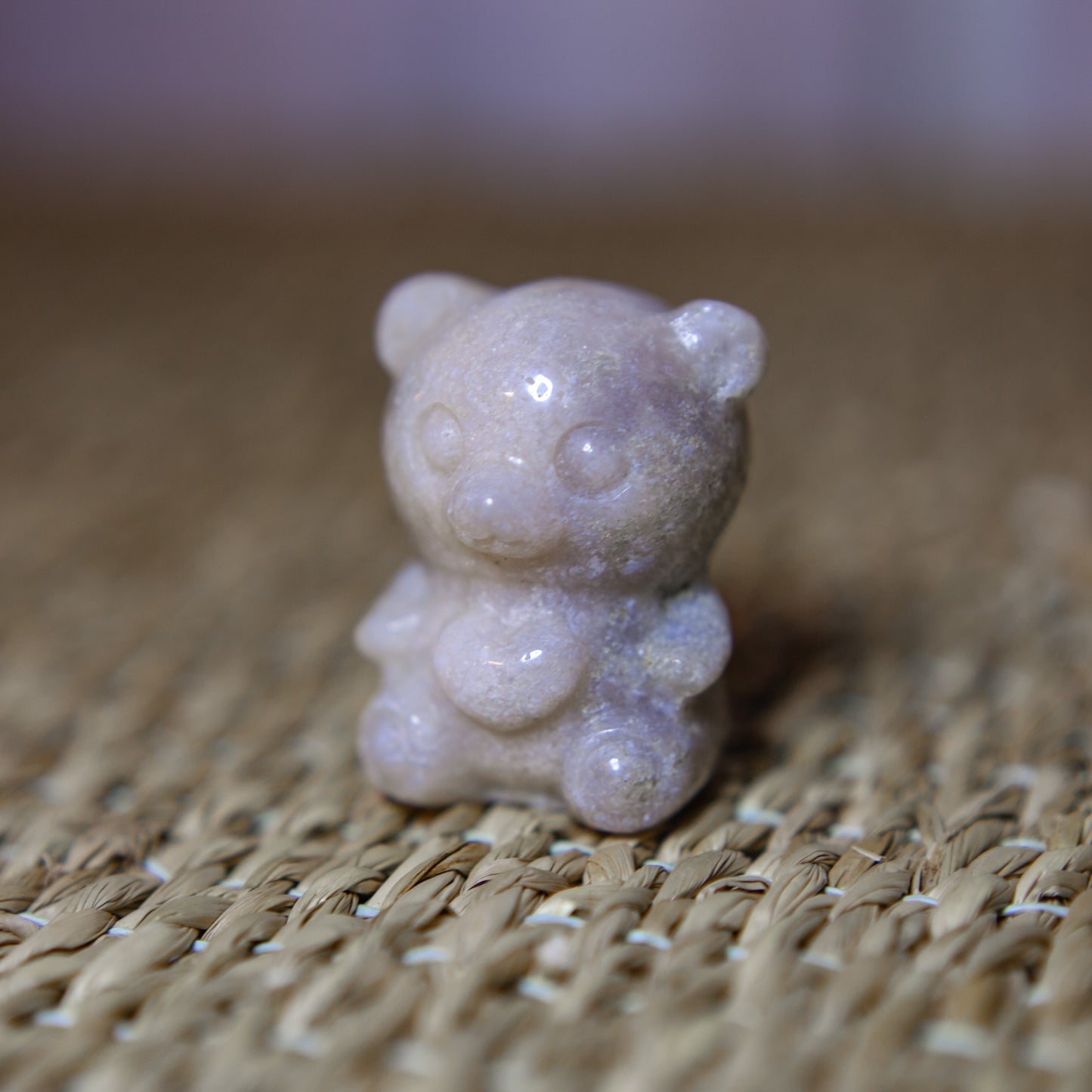 Pink Amethyst - sitting bear