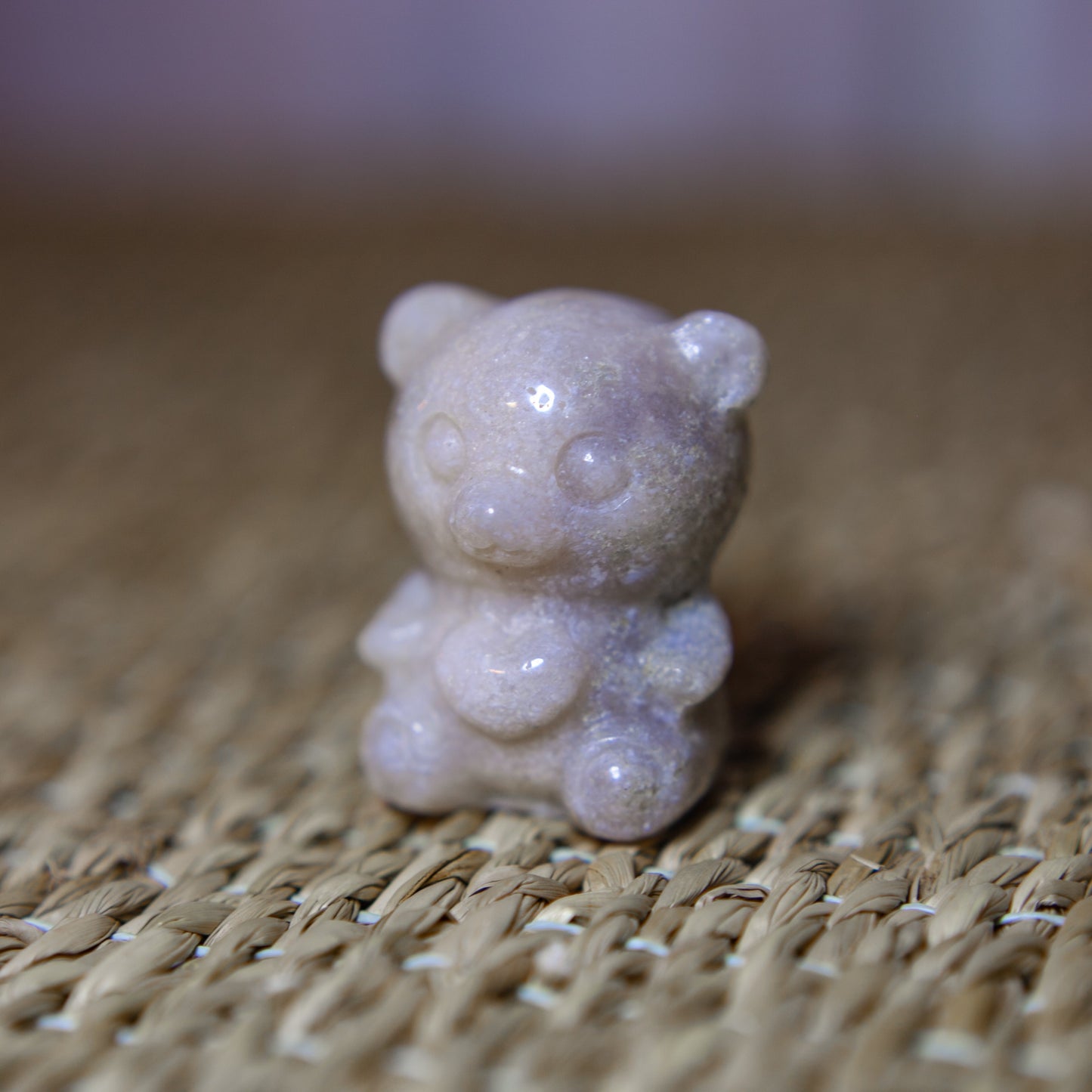 Pink Amethyst - sitting bear