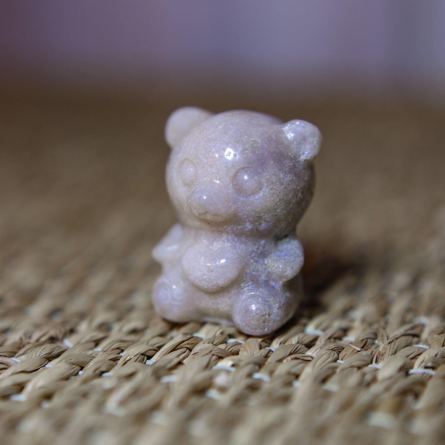 Pink Amethyst - sitting bear